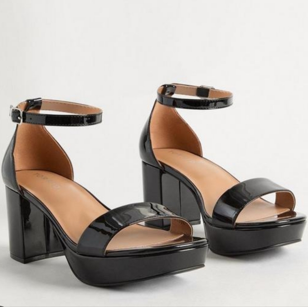 Torrid Glossy Black Patent Platform Heels
